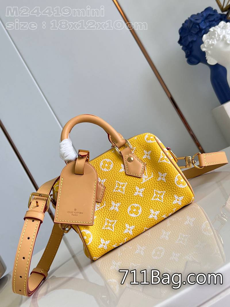 頂級超3ALV M24419迷你 黃色 真皮材質質感包包 精仿LV奢華手袋18x12x10cm 頂級超3ALV M24419迷你 黃色 真皮材質質感包包 精仿LV奢華手袋18x12x10cm