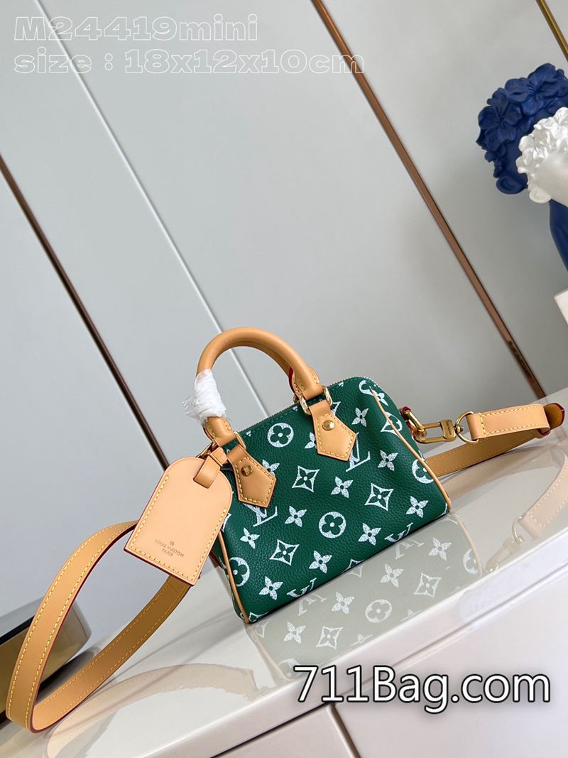 超3ALV M24419迷你 綠色 手工縫線完美包包 精品LV真皮托特包18x12x10cm 超3ALV M24419迷你 綠色 手工縫線完美包包 精品LV真皮托特包18x12x10cm
