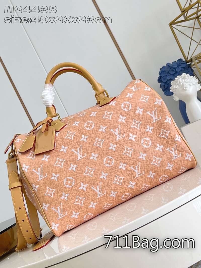 精品高仿LV M24438柔和桃 材質精選原單包款 超3A LV時尚手袋40x26x23cm 精品高仿LV M24438柔和桃 材質精選原單包款 超3A LV時尚手袋40x26x23cm