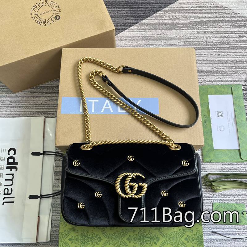 精仿Gucci 443497 高級面料手工包包 Gucci仿品網路熱搜尺寸:26(寬)x15(高)x7cm(深)顏色:黑色/天鵝絨 精仿Gucci 443497 高級面料手工包包 Gucci仿品網路熱搜尺寸:26(寬)x15(高)x7cm(深)顏色:黑色/天鵝絨