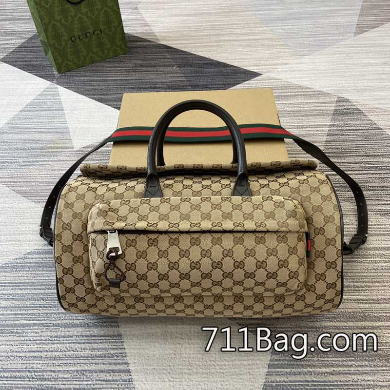 頂級一比一Gucci 800185 完美質感無瑕皮革 網紅同款Gucci高仿尺寸:42(長)x22(寬)x22厘米(厚)顏色:啡色/帆佈。 頂級一比一Gucci 800185 完美質感無瑕皮革 網紅同款Gucci高仿尺寸:42(長)x22(寬)x22厘米(厚)顏色:啡色/帆佈。