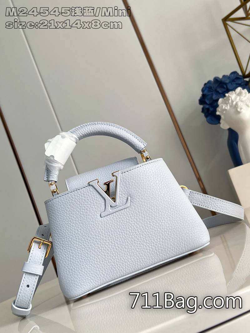 精品LV M24545淺藍/迷你 精品工藝還原專櫃款 原單LV官方同款包13.6x8x21cm-711高仿包包,A貨包包