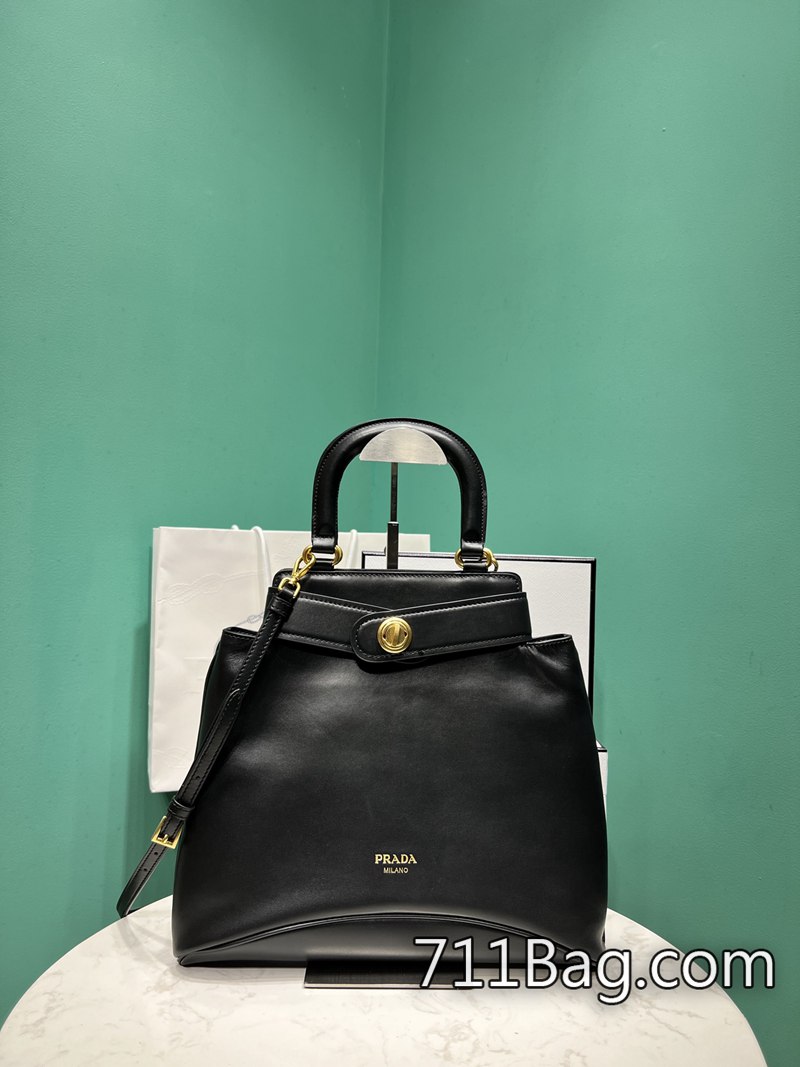 高仿Prada 1BG567 包型挺括五金耐用 買高仿Prada安全嗎尺寸:長31x高28x底5cm-711高仿包包,A貨包包