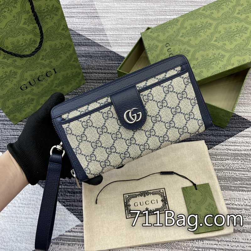 頂級A貨Gucci 760248 背帶皮革柔軟不勒肩。 Gucci標籤原版製作尺寸:21(寬)x12(高)x4厘米(深)顏色:藍色/pvc。-711高仿包包,A貨包包