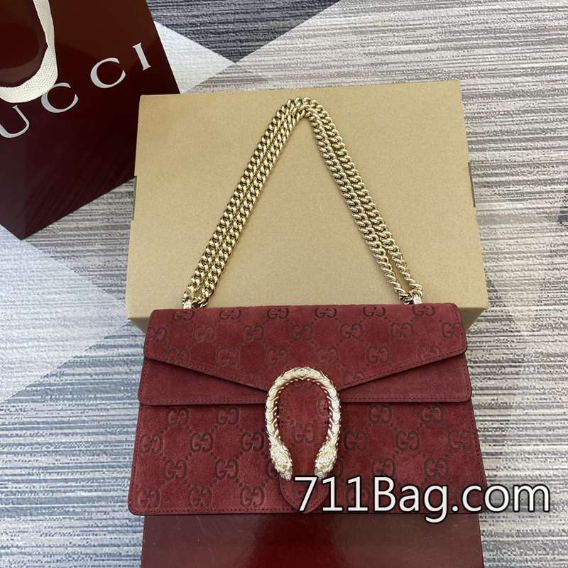 一比一Gucci 818145 超高做工還原真品 Gucci黑色皮革A貨顏色:紅色磨砂/原廠皮。-711高仿包包,A貨包包
