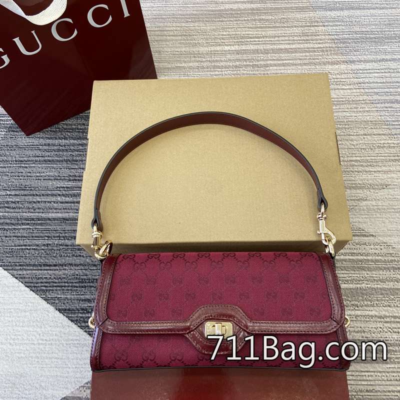 精仿Gucci 786027 高端定製精品手袋 淘寶Gucci高仿包尺寸:12.5(長)x27.5(寬)x6.5厘米(厚)顏色:紅色/帆佈。-711高仿包包,A貨包包