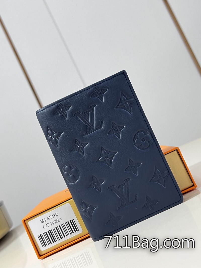 頂級超3ALV M14792深藍 高級面料手工包包 一比一LV高端復刻10x14x2.5cm-711高仿包包,A貨包包