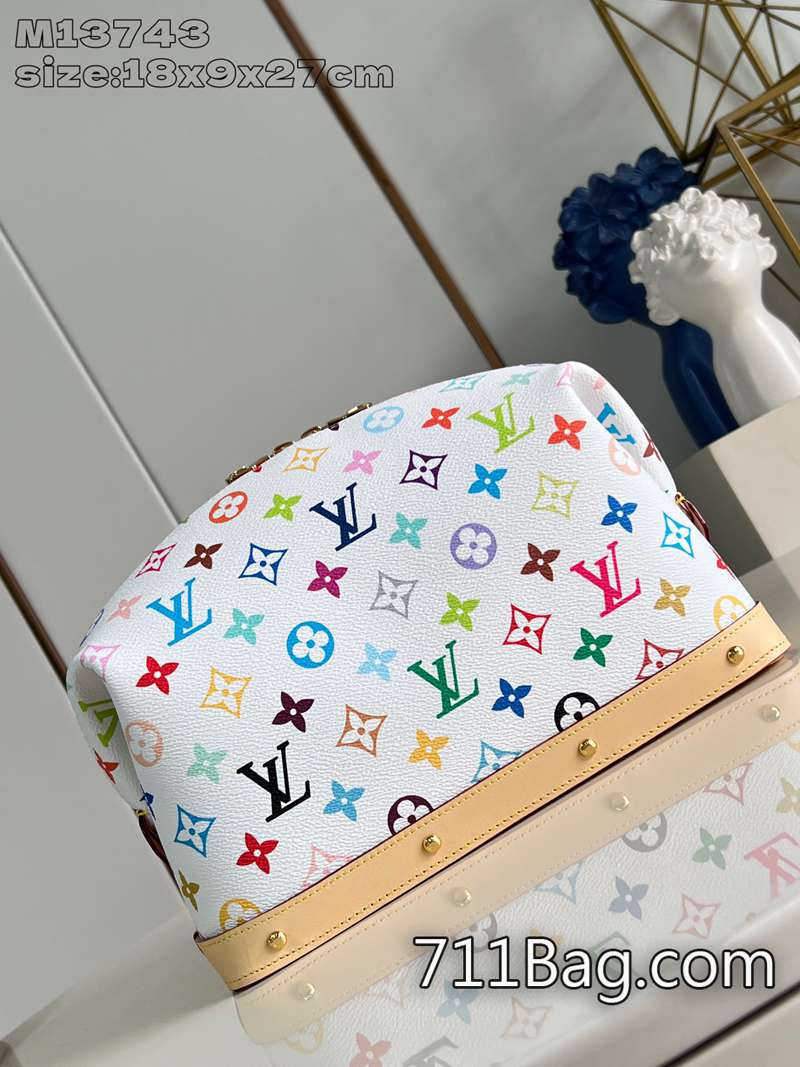 精仿LV M13743白 頂級皮料定製手袋 高仿LV復古肩背包18x9x27cm-711高仿包包,A貨包包