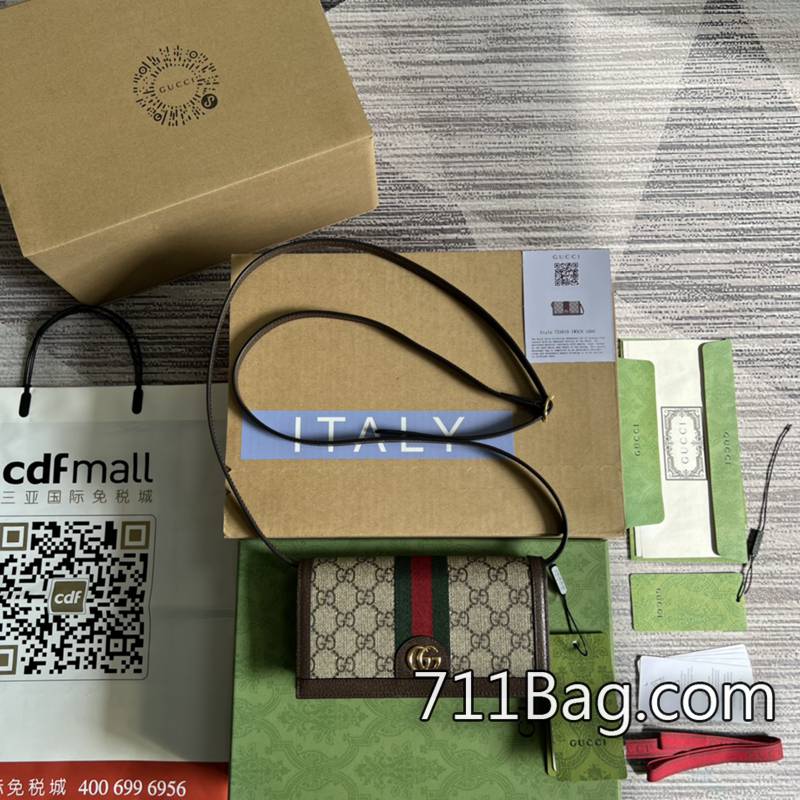 頂級超3AGucci 723619 高端定製真皮包包 Gucci原版皮高仿閉合時尺寸:19(寬)x10(高)x3cm(深)打開時尺寸:10(寬)x21cm(高)顏色:棕色/pvc。-711高仿包包,A貨包包