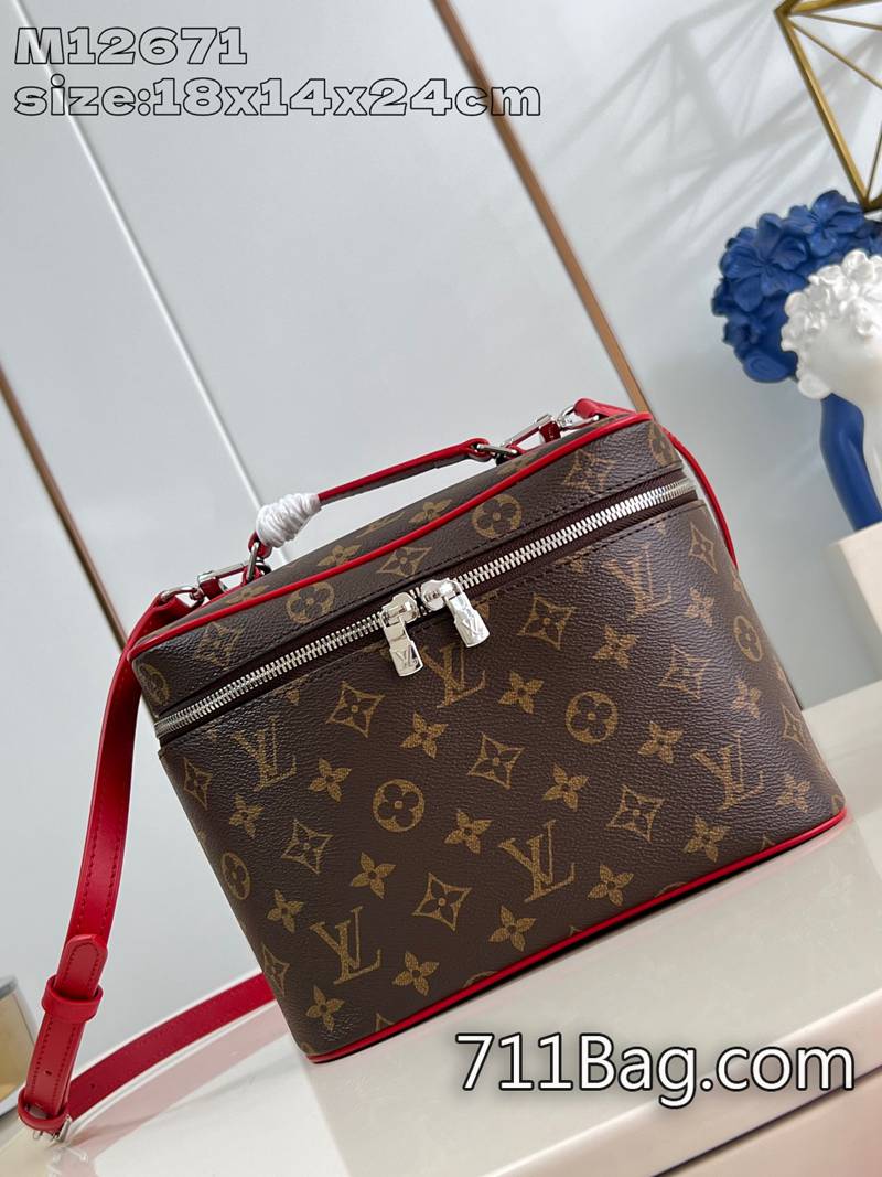 原版一比一LV M12671紅 手工縫線細節極致 原單LV高端精品包18x14.5x24cm-711高仿包包,A貨包包