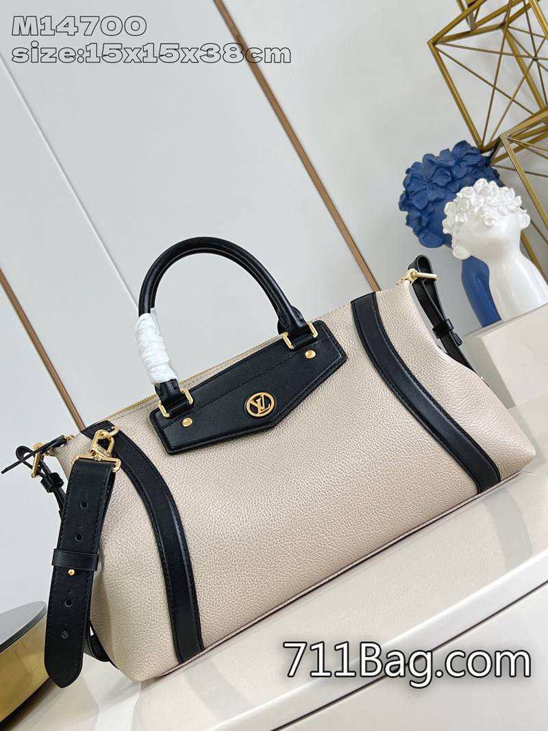頂級A貨LV M14700灰褐 頂級進口皮革女包 A貨LV迷你斜背包15x15x38cm-711高仿包包,A貨包包