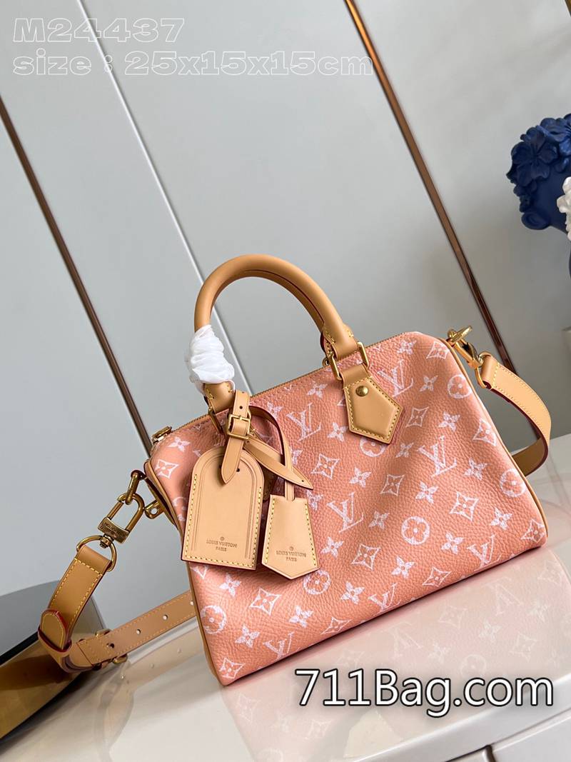 頂級精品LV M24437柔和桃 一比一細節全還原 原單LV專櫃品質包25x15x15cm-711高仿包包,A貨包包