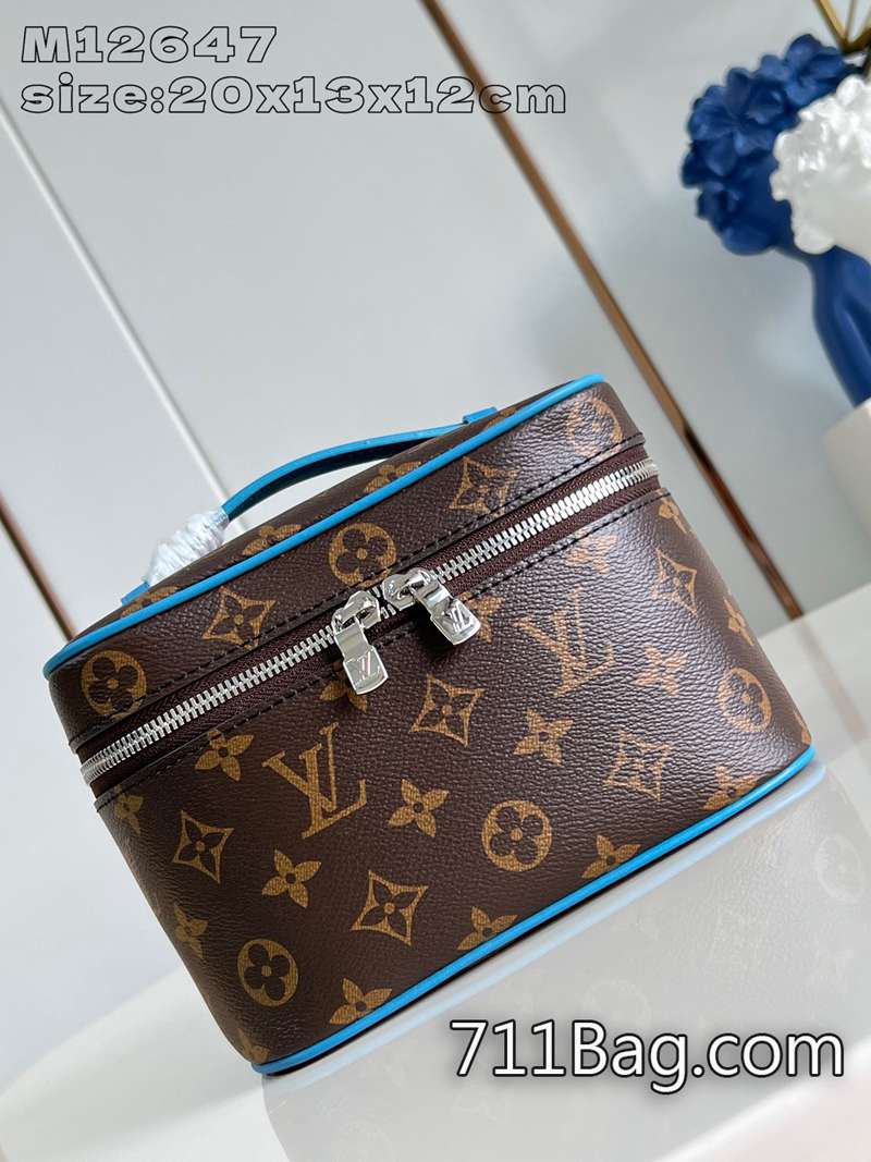 精品A貨LV M12647藍 品質為王手感爆棚 精品LV原版皮手提包20x13.5x12cm-711高仿包包,A貨包包