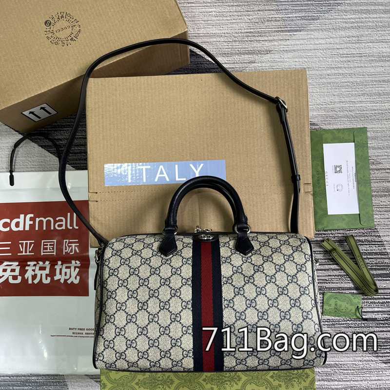 頂級一比一Gucci 772065 包型優雅,輪廓分明。 Gucci托特包高仿尺寸:20(長)x31(寬)x16.5cm(厚)顏色:藍色/pvc。-711高仿包包,A貨包包