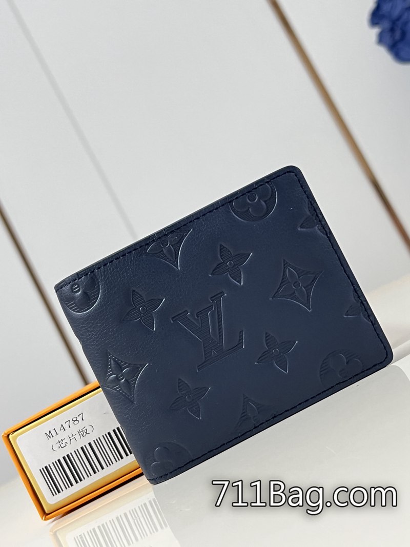 A貨LV M14787深藍 精品級手工縫製包 A貨LV黑色斜跨包11.5x9x1.5cm-711高仿包包,A貨包包
