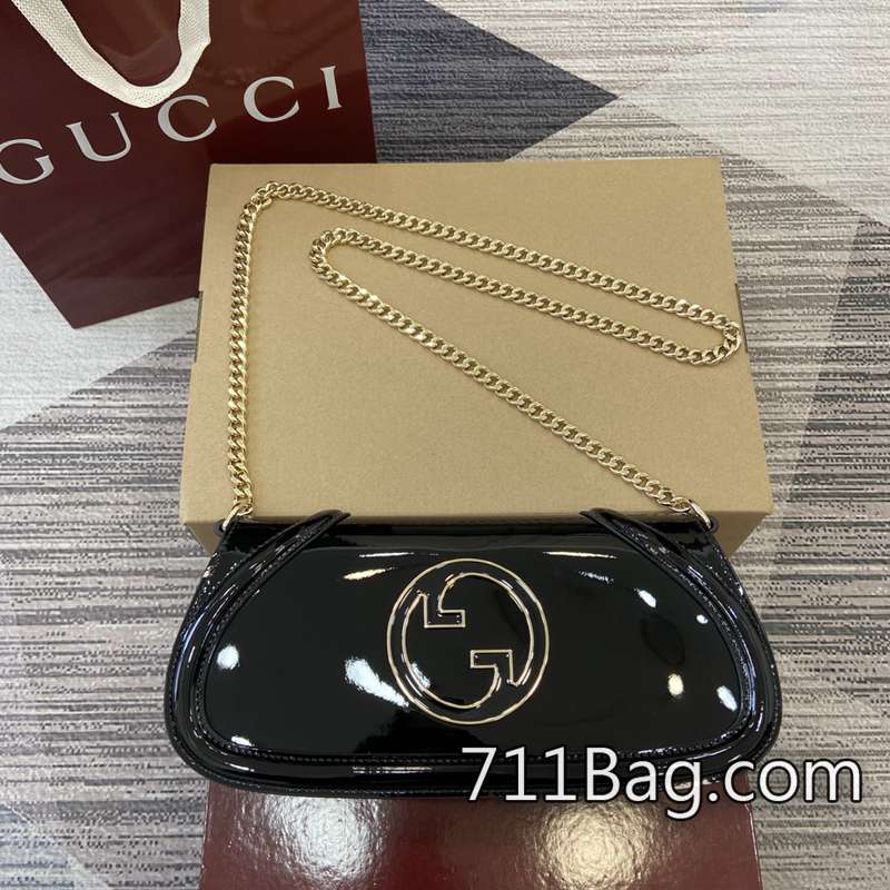 精仿Gucci 814952 完美手工細節高仿包 Gucci高仿臺灣現貨尺寸:29.5厘米(寬)x12.5厘米(高)x7厘米(深)顏色:黑色漆皮。-711高仿包包,A貨包包