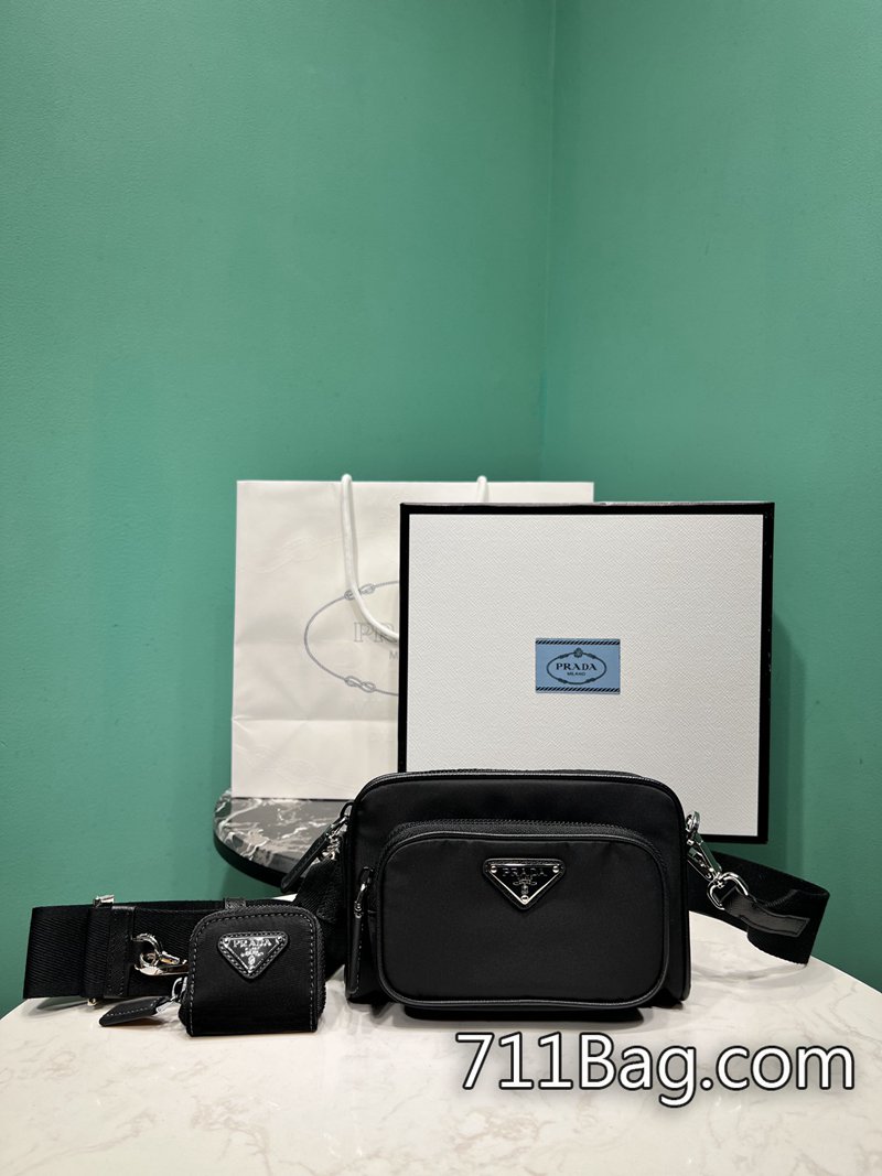 超3APrada 2VH172 完美對版精品包包 買高仿Prada安全嗎尺寸:長18x高11.5x底5cm型號:2VH172-711高仿包包,A貨包包