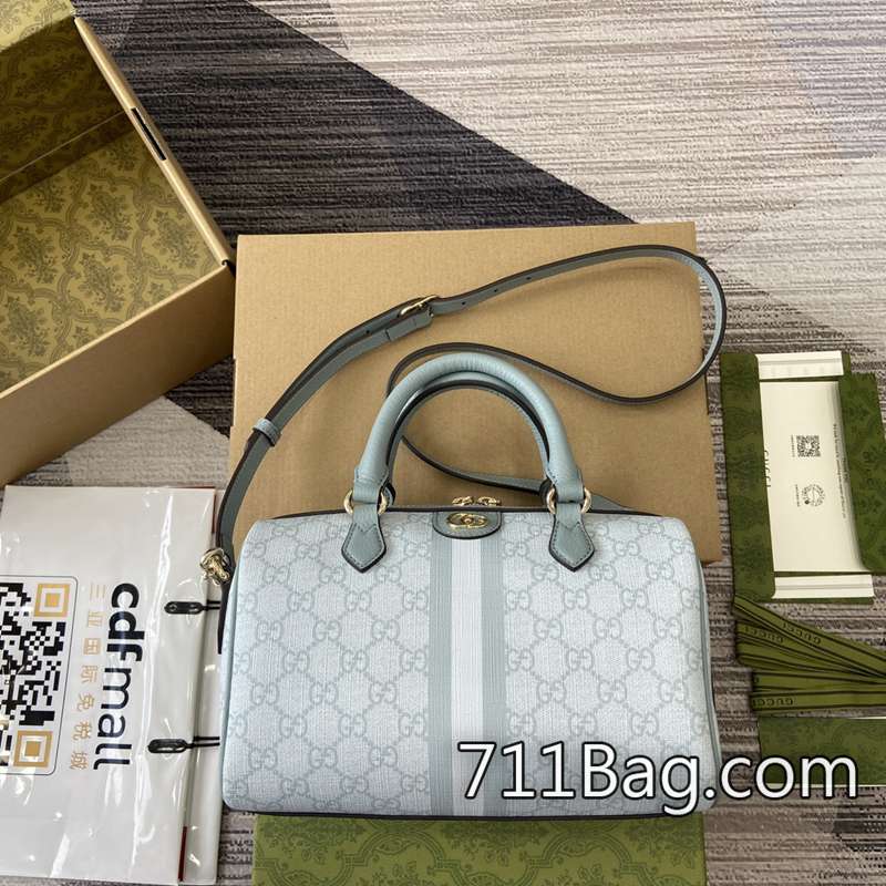 超3AGucci 772061 多位買傢反饋:幾乎看不出是仿品。 Gucci高仿壓紋LOGO尺寸:17.5(長)x26.5(寬)x14cm(厚)顏色:灰藍色/pvc-711高仿包包,A貨包包