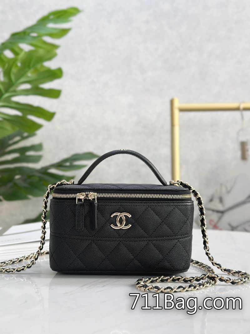 一比一Chanel香奈兒 AS4404 化妝包 盒子包,靈活實用。 A貨Chanel包包真假怎麼看9.5*17*8cm/4404-711高仿包包,A貨包包